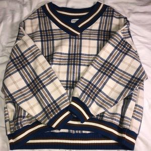 yesstyle blue plaid sweater